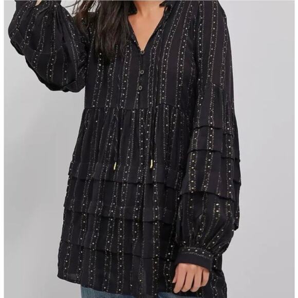 Anthropologie Quinn Sequined Tunic Blouse - Picture 12 of 12
